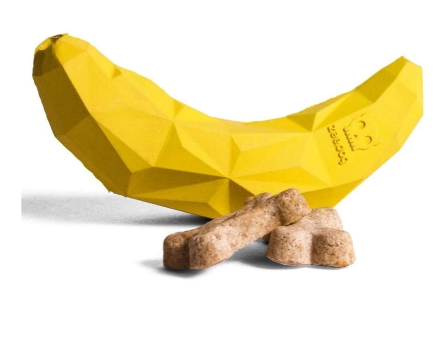 Zee Dog Super Fruitz Treat Dispensing Toy - Banana