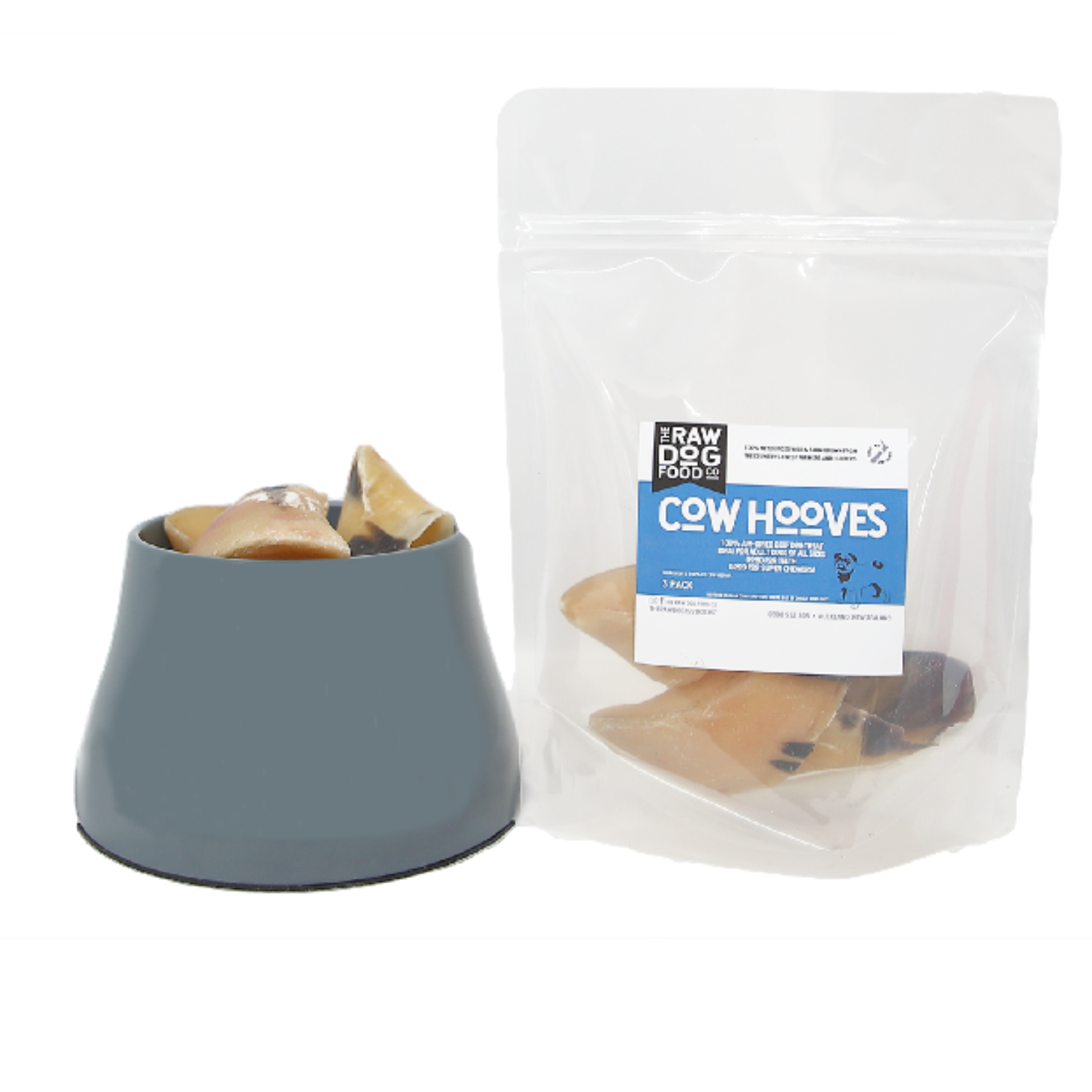 The Raw Dog Food Co Air Dried Cow Hooves: The Only Treat for Big Chewers - 3 Pack