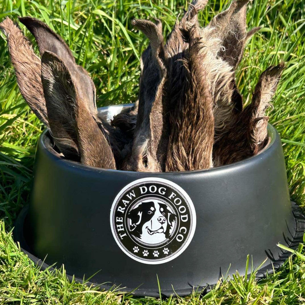 The Raw Dog Food Co Air-Dried Venison Ears Hair On: Natural chew for Pets