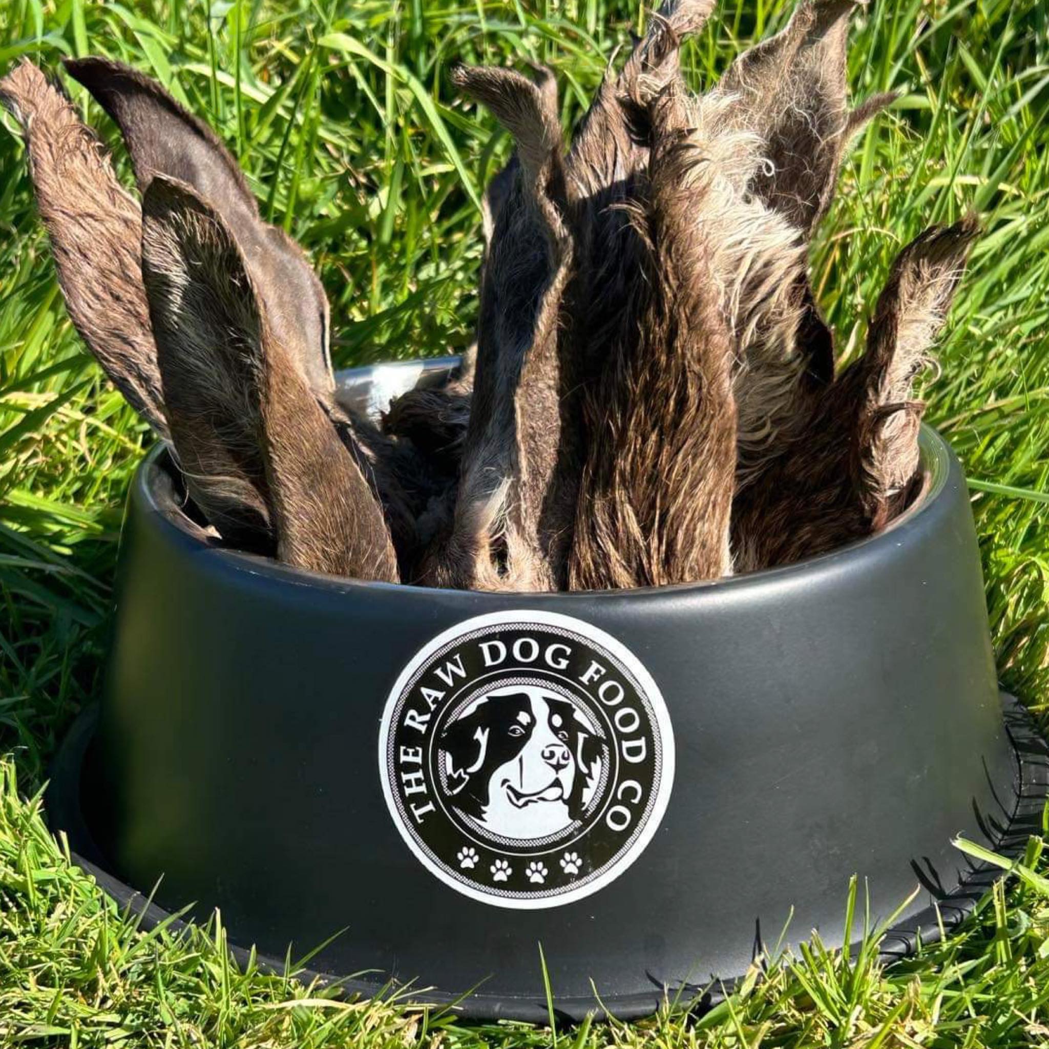 The Raw Dog Food Co Air-Dried Venison Ears Hair On: Natural chew for Pets