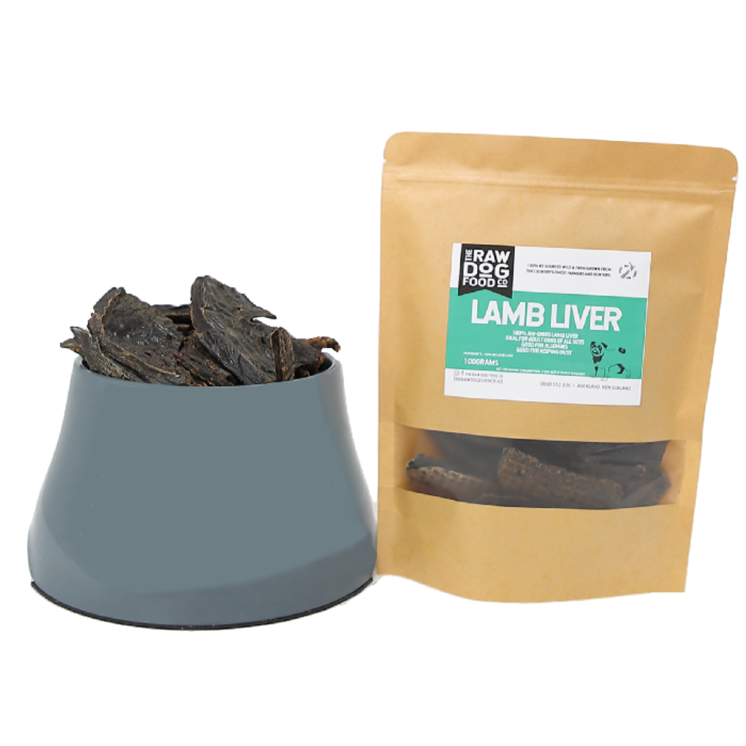 The Raw Dog Food Co Air-Dried Lamb Liver Slice: Natural Organ Treat