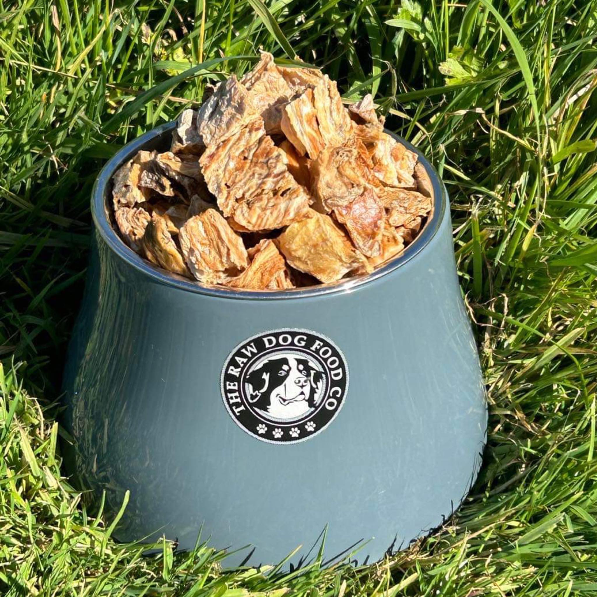 The Raw Dog Food Co Air-Dried Ling Skin Cubes: Omega 3 Treats for Pets