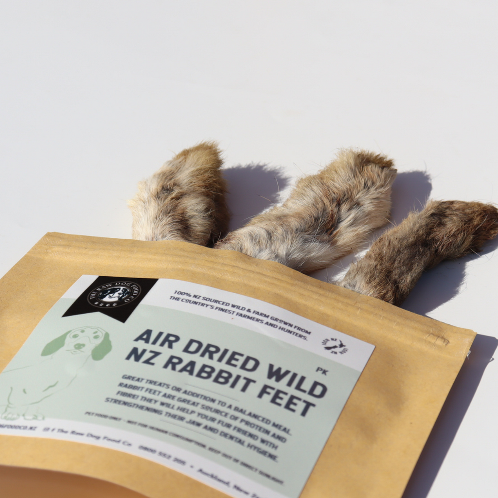 The Raw Dog Food Co Air-Dried Wild NZ Rabbit Feet: Natural and Wholesome Treat for Pets