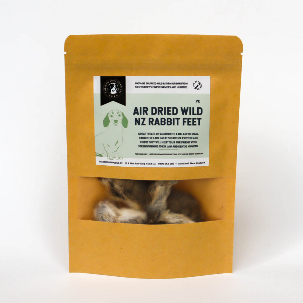 The Raw Dog Food Co Air-Dried Wild NZ Rabbit Feet: Natural and Wholesome Treat for Pets