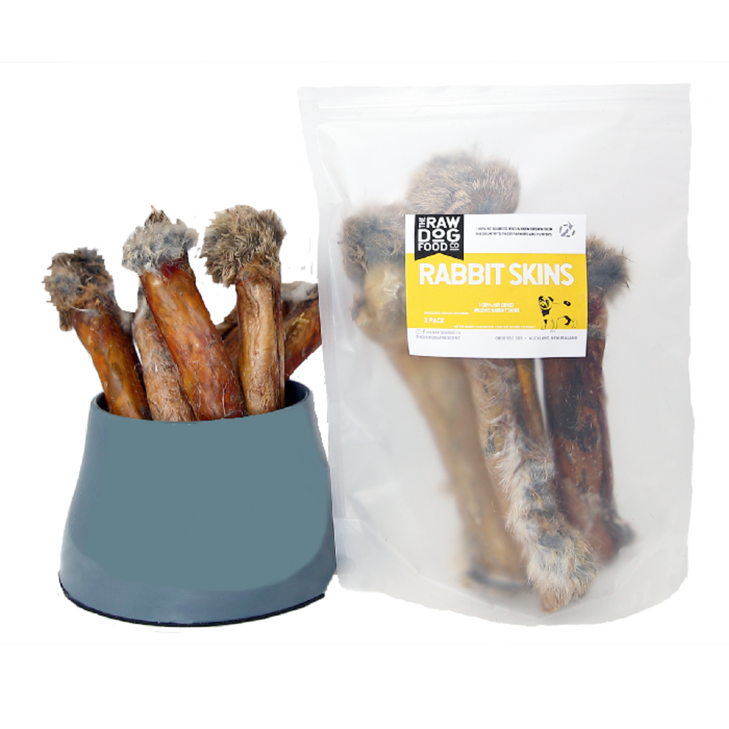 The Raw Dog Food Co Air-Dried Wild Rabbit Skin: Natural and Wholesome Treat for Pets
