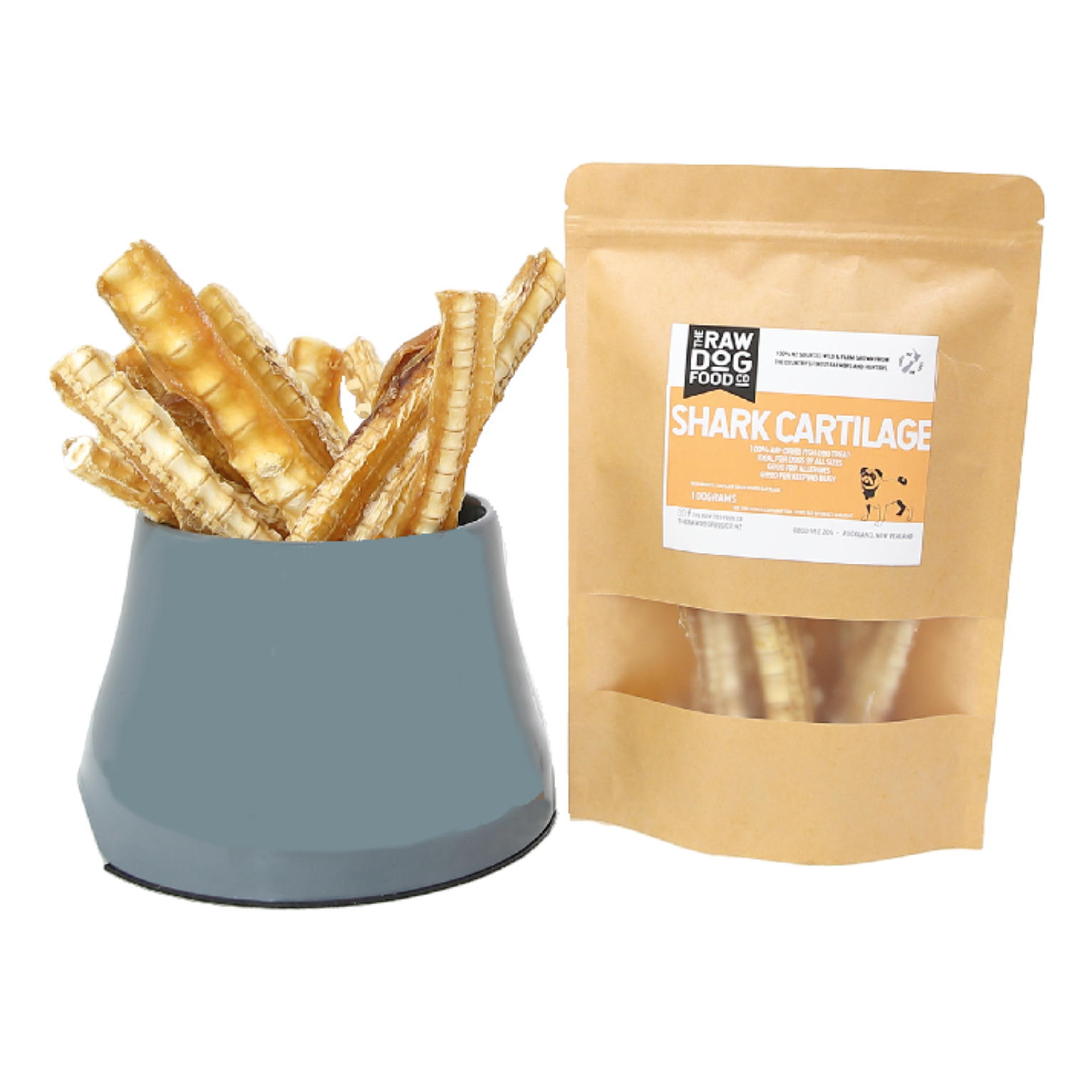 The Raw Dog Food Co Air-Dried Shark Cartilage: Natural Joint Support for Pets