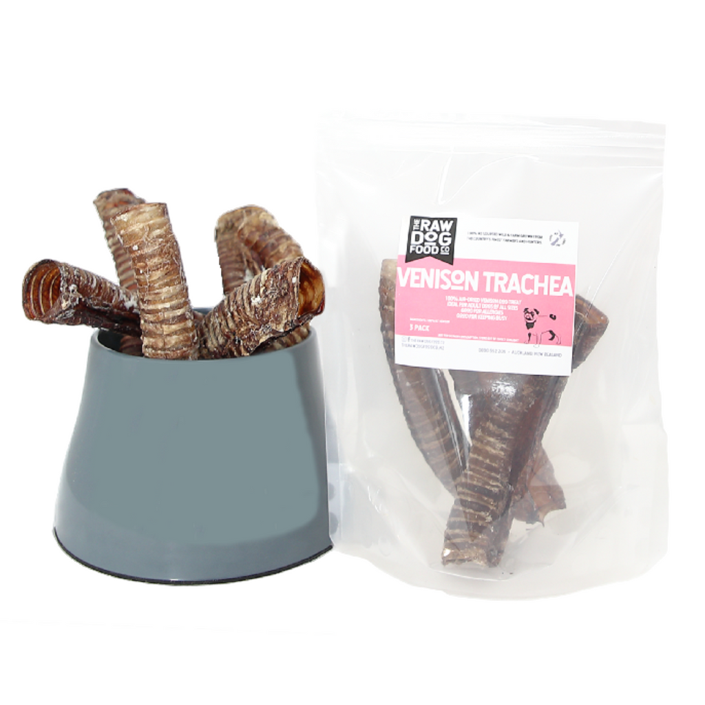 The Raw Dog Food Co Air-Dried Venison Trachea: Natural Chew for Pets' Dental Health